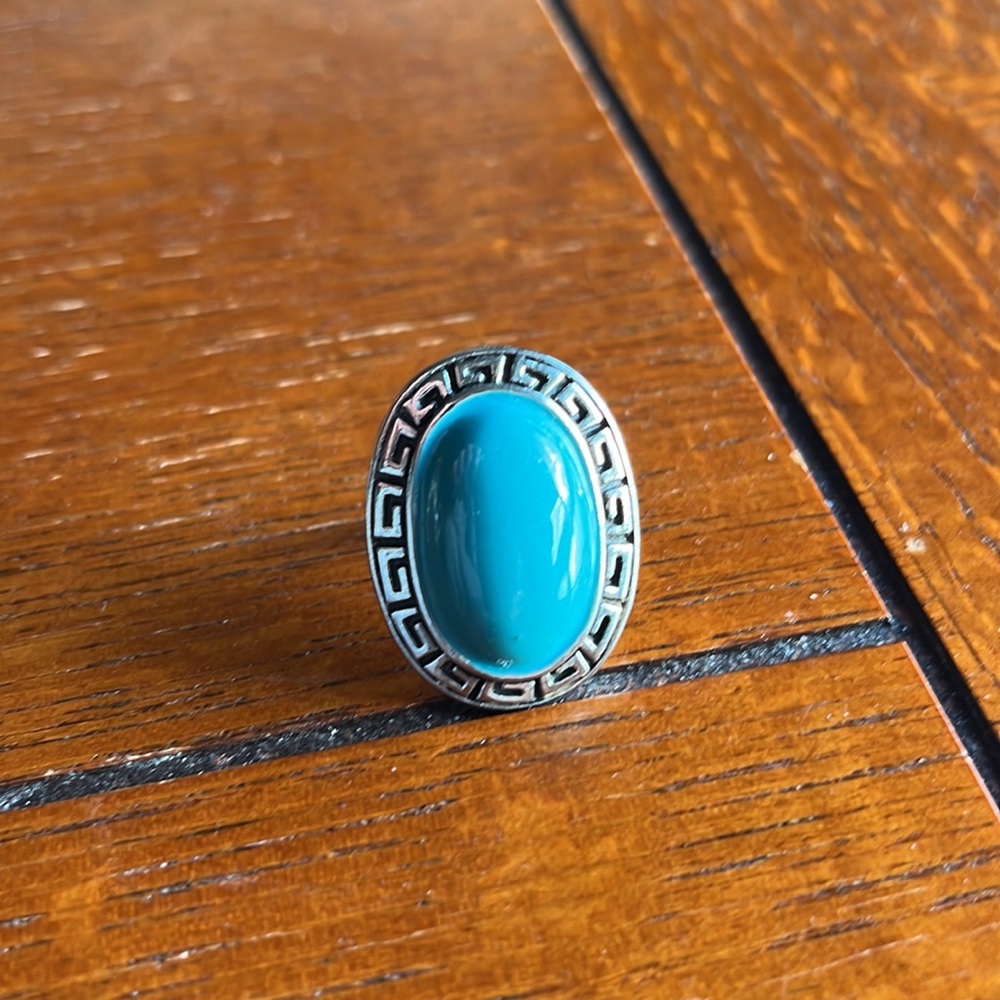 Greek Jade Colored Ring